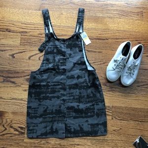 NWT Black Tie Dye Overall Dress Skirtalls